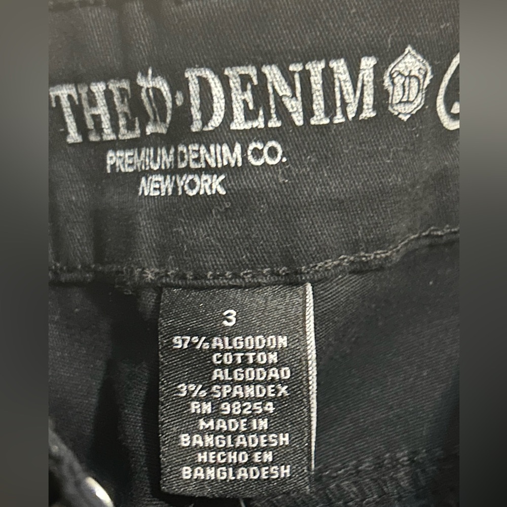 The D Denim Black Straight leg stretchy soft cotton denim jeans women’s size 3 - Picture 2 of 9
